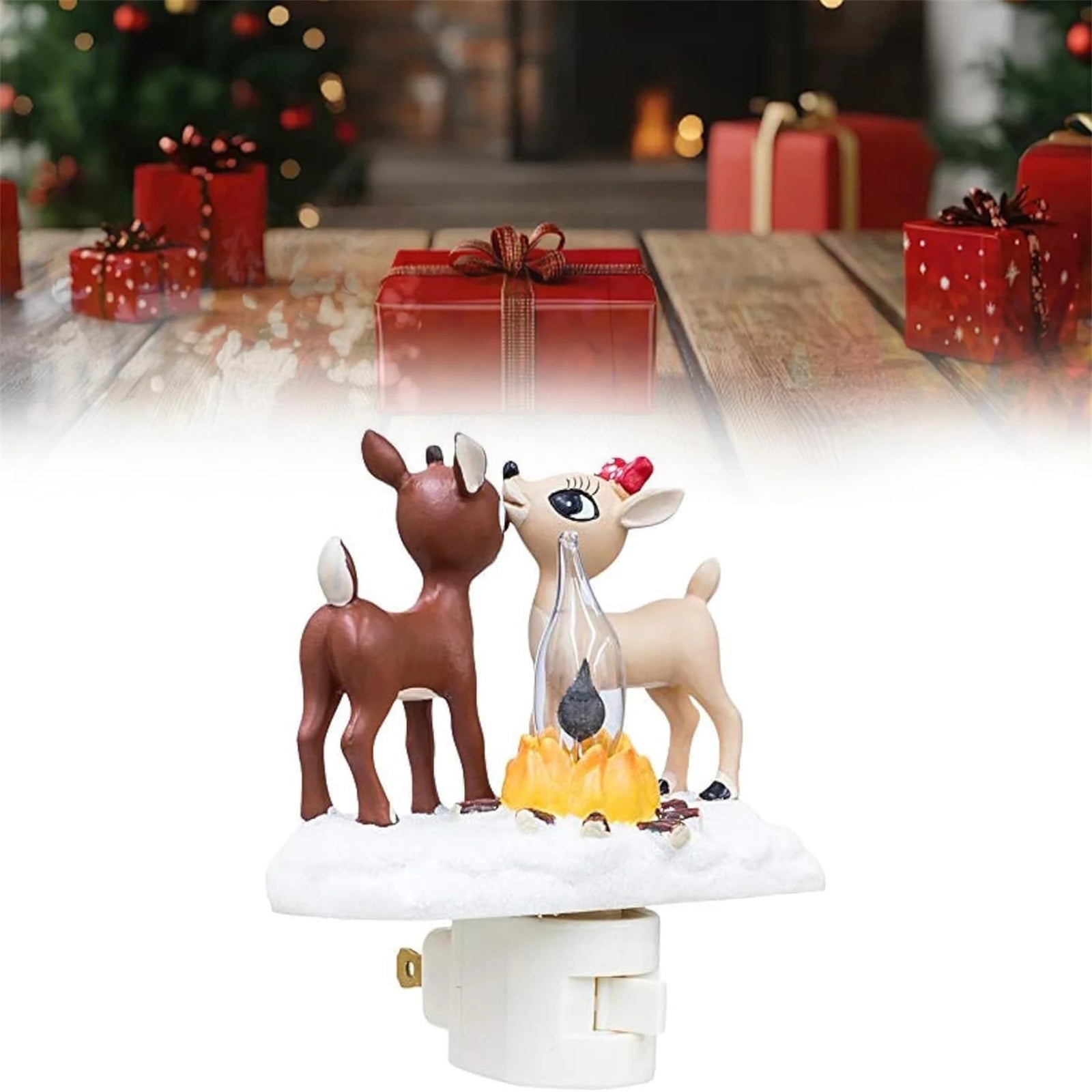 YHOPE Cute Christmas Flickering Nightlight