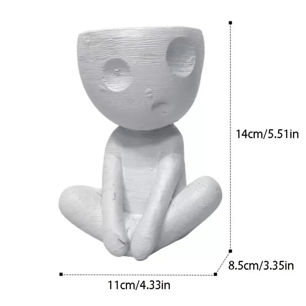 Abstract Vinyl Vase – Minimalist Flower Pot for Hydroponic Plants