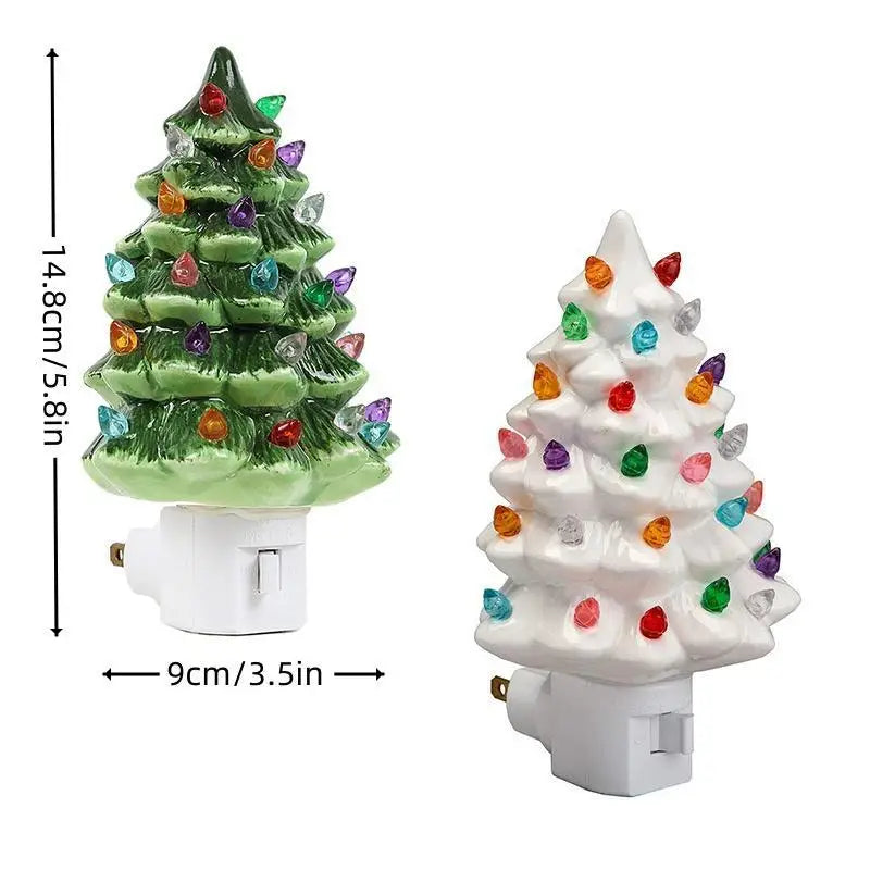 Christmas Tree Night Lamp Electric US Plug LED For Halloween Christmas Room Decoration Cute Children's Night Light Holiday Gifts