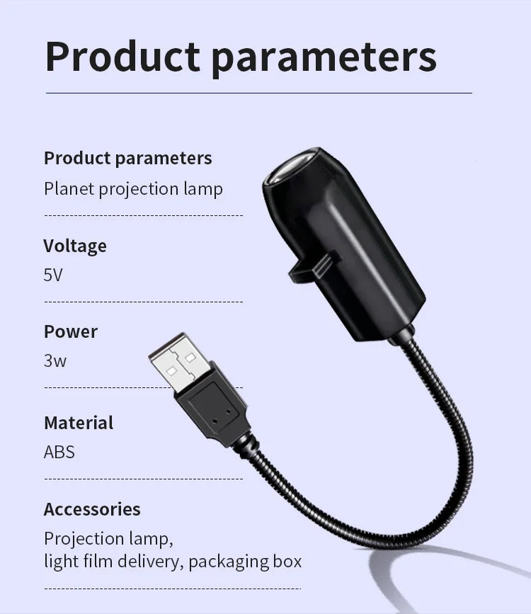 Rotating LED Halloween Night Light for Bedroom or Home