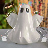 Spooky Chic Ghost Vase | Gothic Ceramic Planter for Halloween & Beyond!