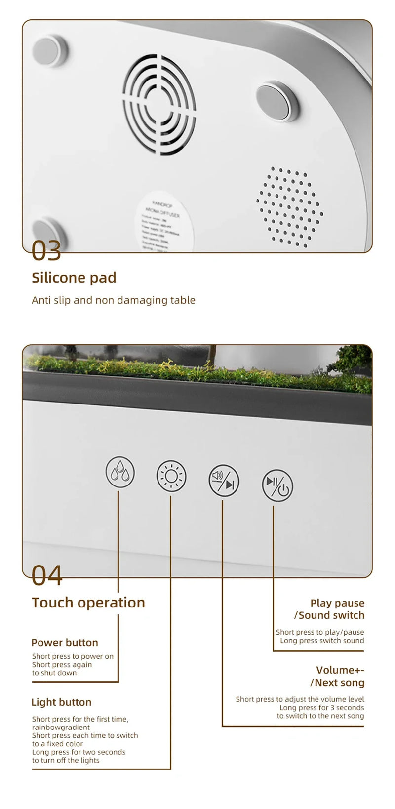 Aesthetic Cloud Humidifier.. LED Rain Diffuser Lamp