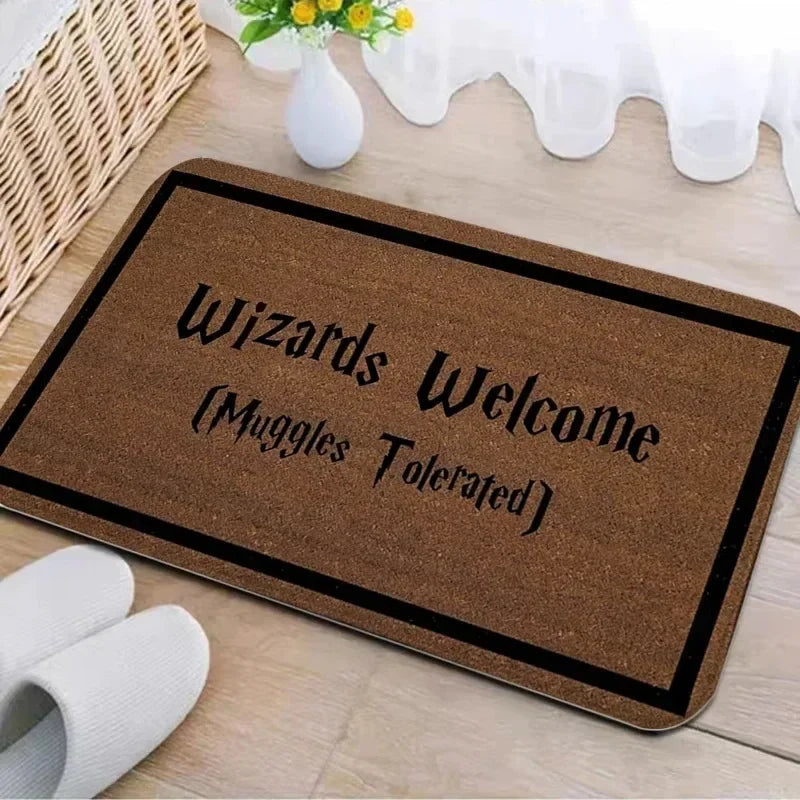 Cute Harry Potter Entry Rug Welcome Muggles Door Mat
