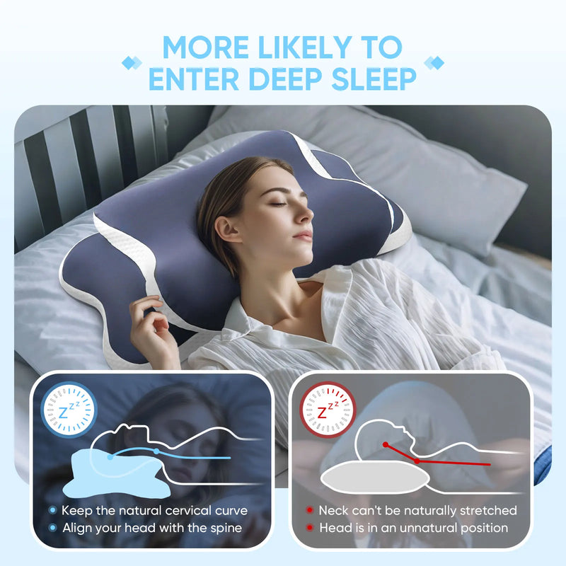 Memory Foam Pillow Neck & Spine Support for Ultimate Comfort