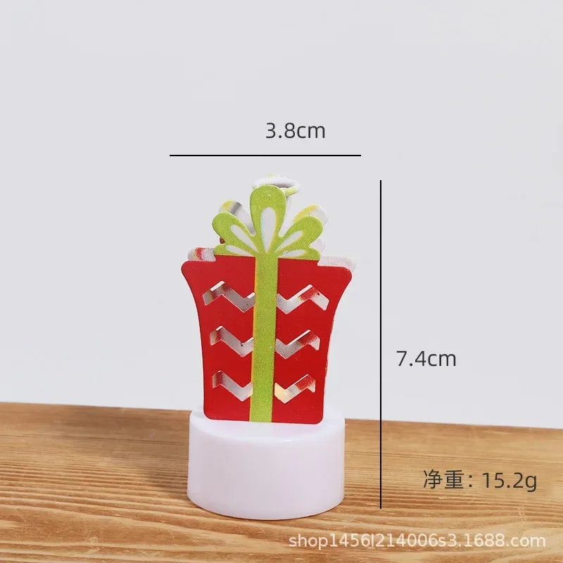 LED Electronic Candle Lights Christmas Trees Santa Claus Snowmen