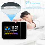Adjustable LED Digital Projection Clock with Alarm & Temp