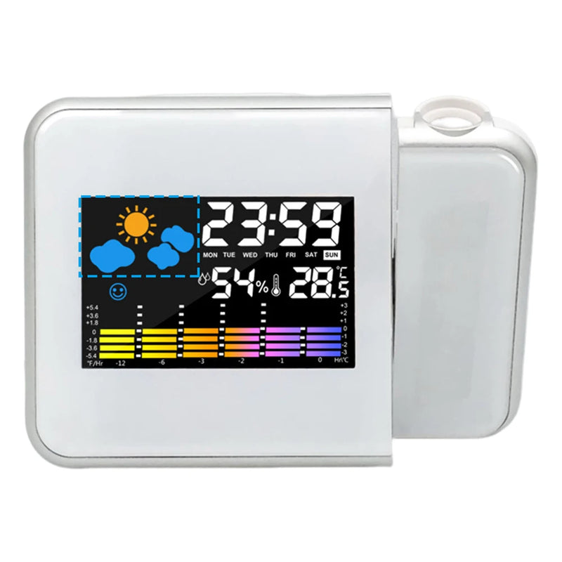 Adjustable LED Digital Projection Clock with Alarm & Temp