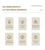 Glacier Lava Humidifier with 7-Color LED, Realistic Flame, Aroma Diffuser