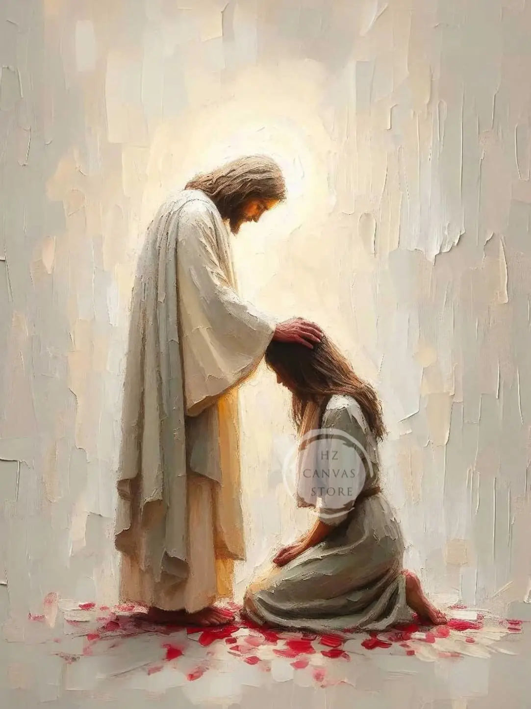 Modern Christian Jesus Children Art Poster