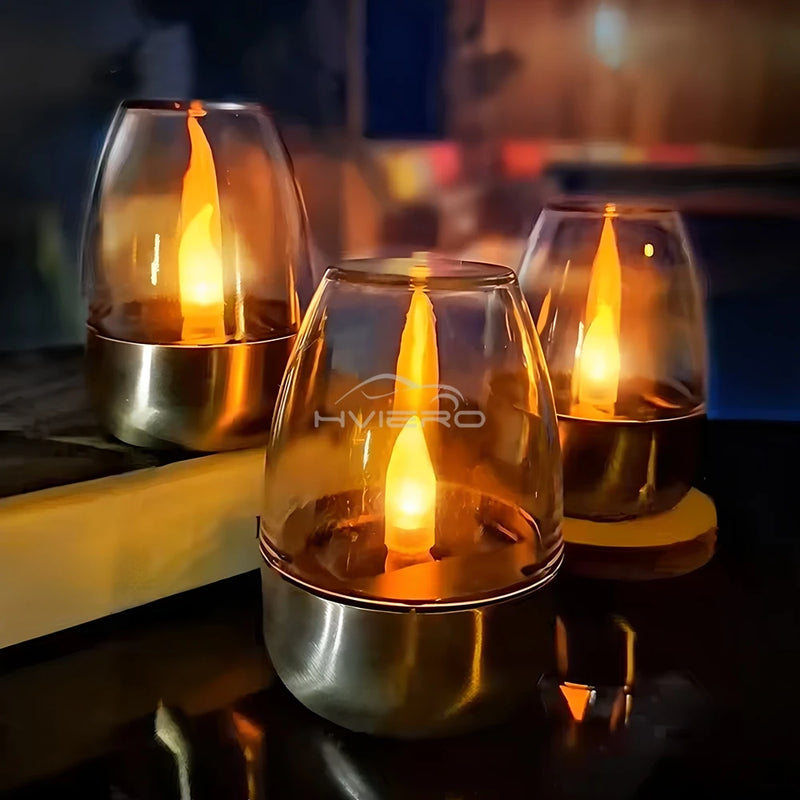 Waterproof Solar LED Flameless Candles for Outdoor Decor