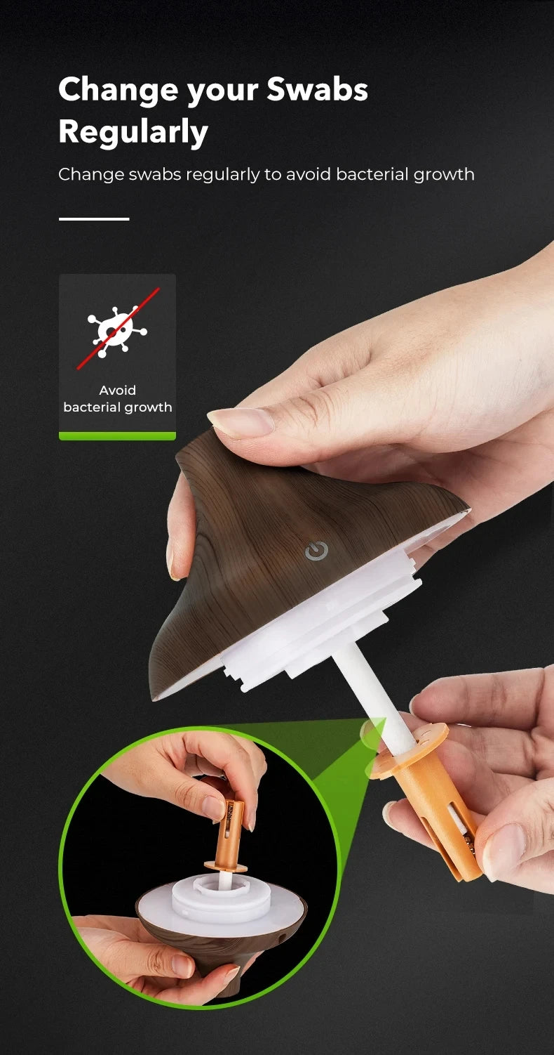 Ultrasonic Aroma Diffuser Wood Grain Electric Essential Oil