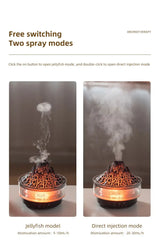 Glacier Lava Humidifier with 7-Color LED, Realistic Flame, Aroma Diffuser