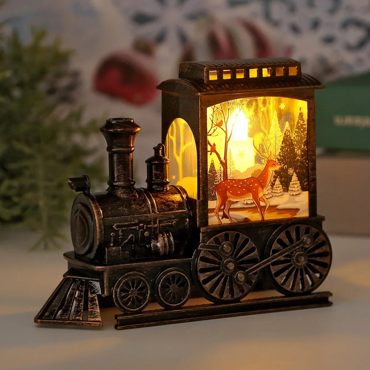 LED Night Lights Vintage Portable Train Night Lamp