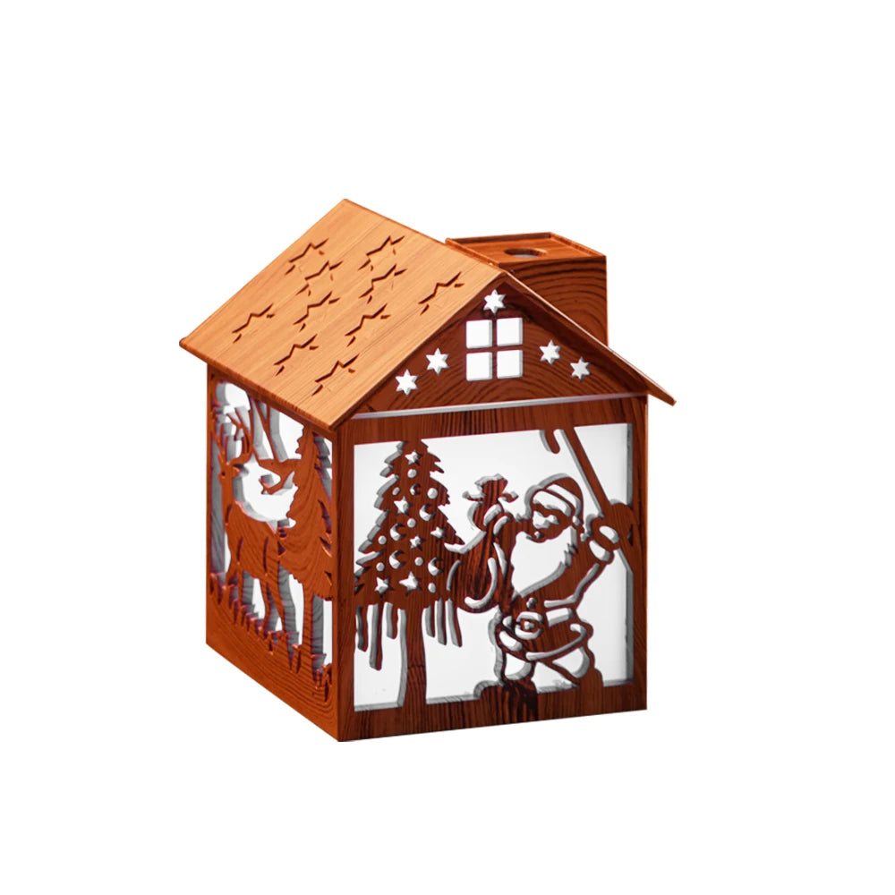 Christmas wooden house humidifier