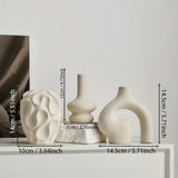 Geometric Donut Vase – Nordic Minimalist Ceramic Home Décor Sculpture