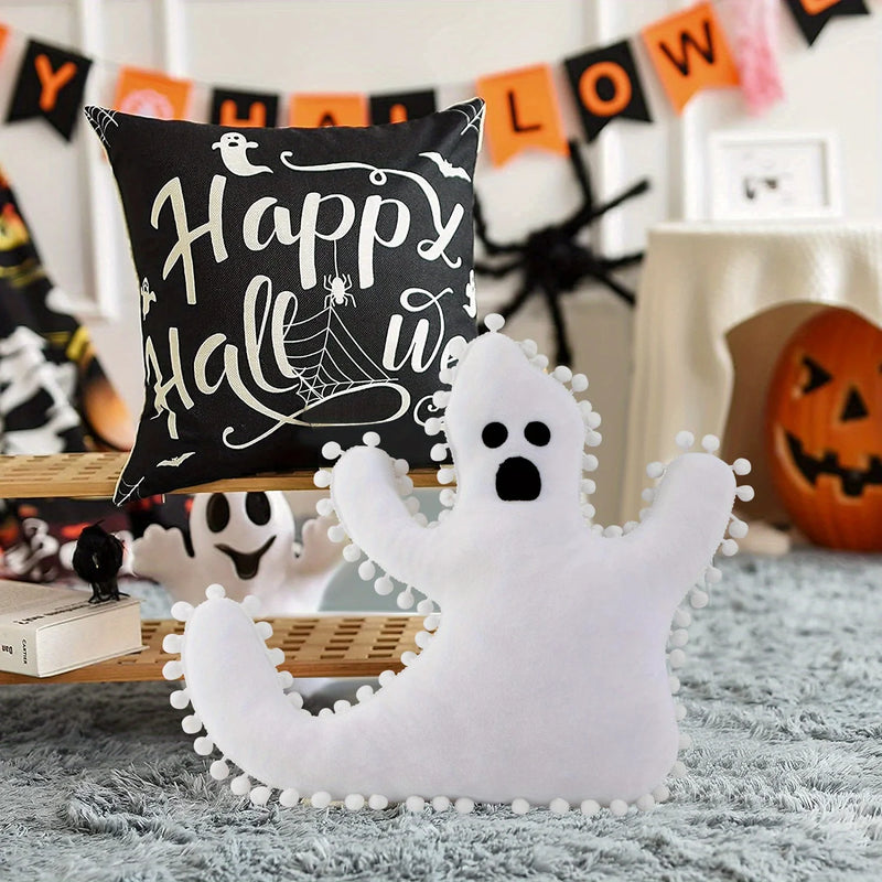 Halloween Ghost Pillow Plush Accent Cushion for Home