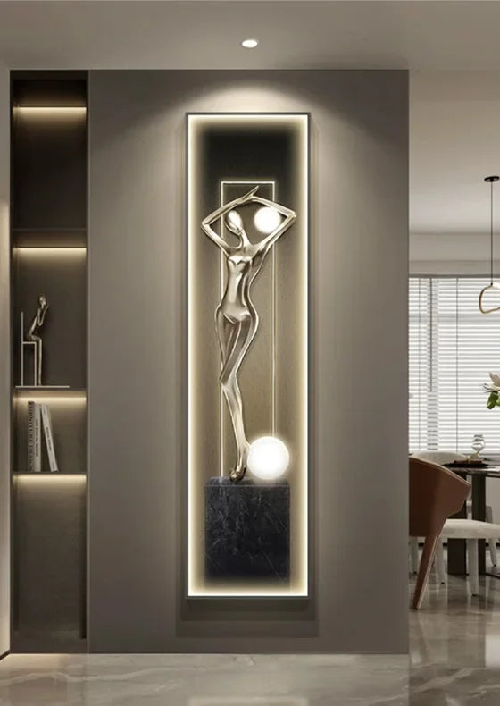 Modern Art Living Room Abstract Character Mural Lamp