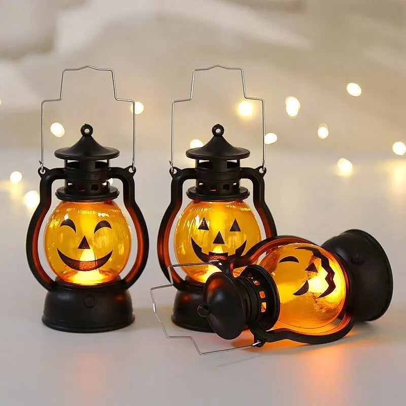 Halloween Pumpkin Ghost Lamp LED DIY Spooky Decor