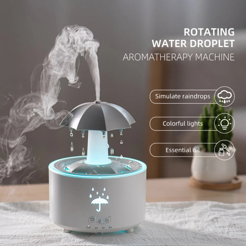 Rotating Umbrella Humidifier Water Drop Mute Air Desktop
