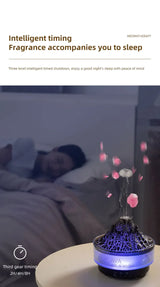 Glacier Lava Humidifier with 7-Color LED, Realistic Flame, Aroma Diffuser