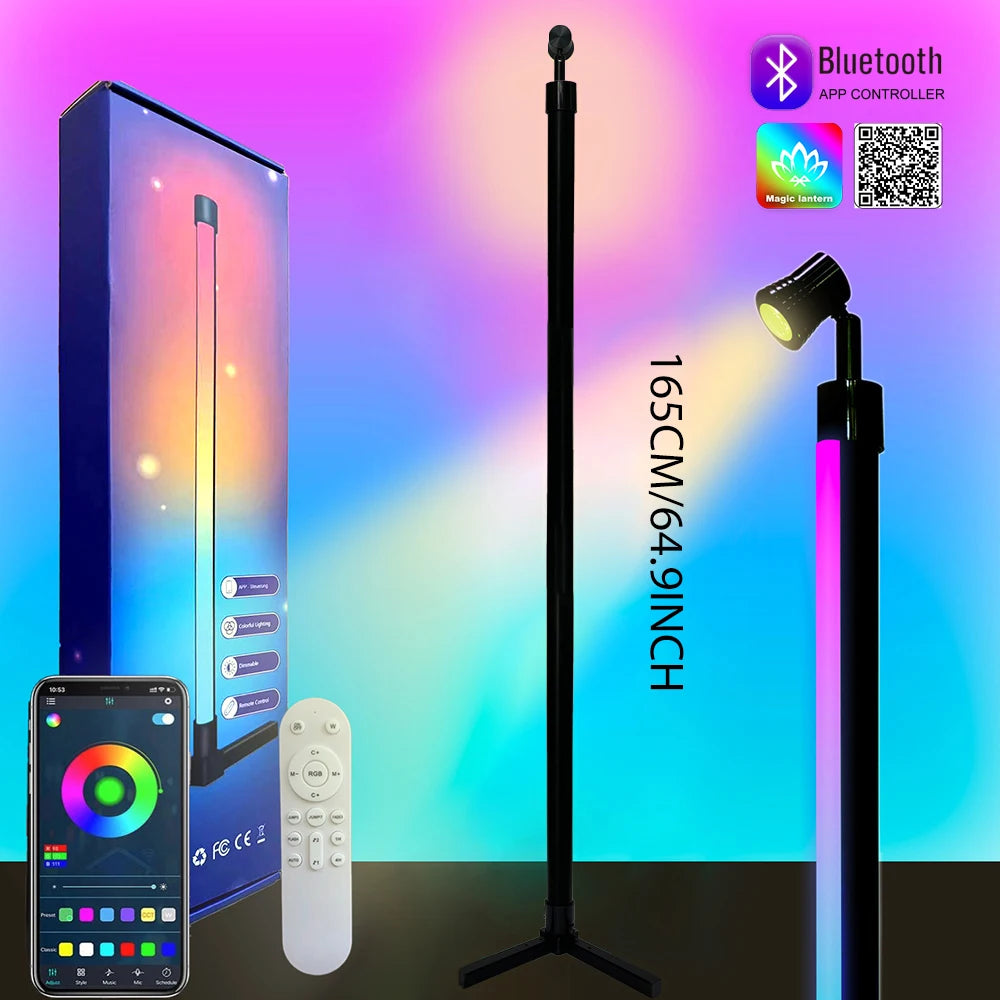 RGB Floor Lamp for Room Smart RGBIC Corner LED Light