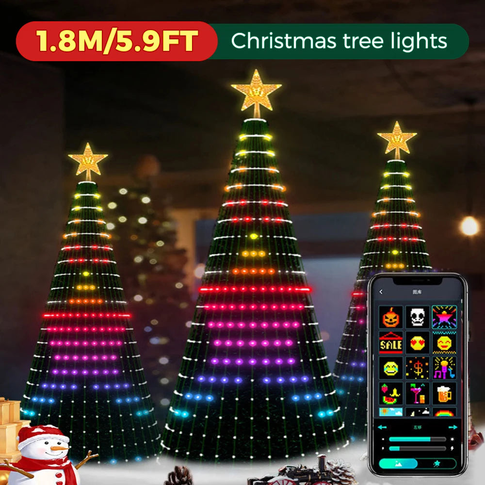 Christmas Tree Star Lights Smart Color Change