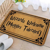 Cute Harry Potter Entry Rug Welcome Muggles Door Mat