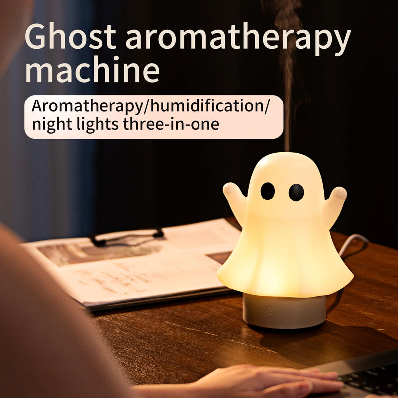 Cute Ghost Ultrasonic Air Humidifier with 7-Color LED