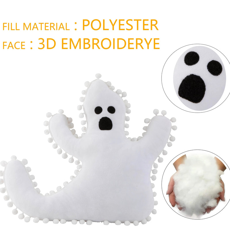 Halloween Ghost Pillow Plush Accent Cushion for Home