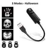 Rotating LED Halloween Night Light for Bedroom or Home