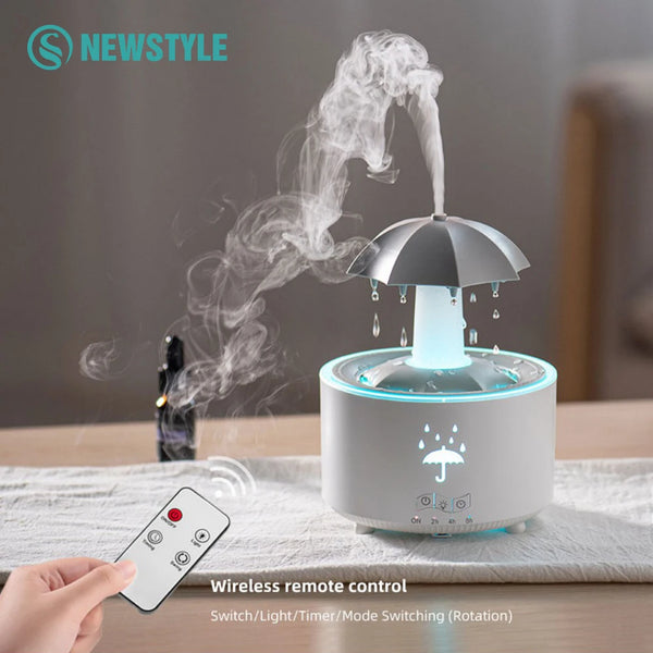 Rotating Umbrella Humidifier Water Drop Mute Air Desktop
