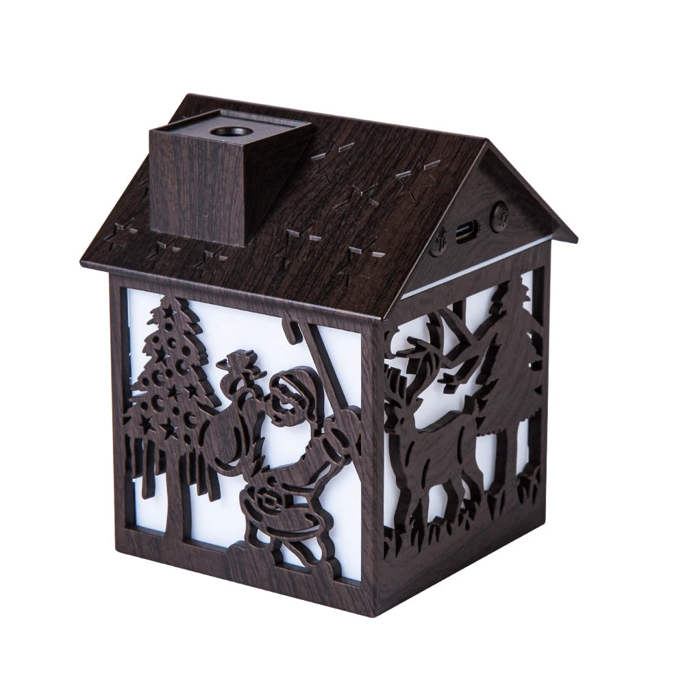 Christmas wooden house humidifier