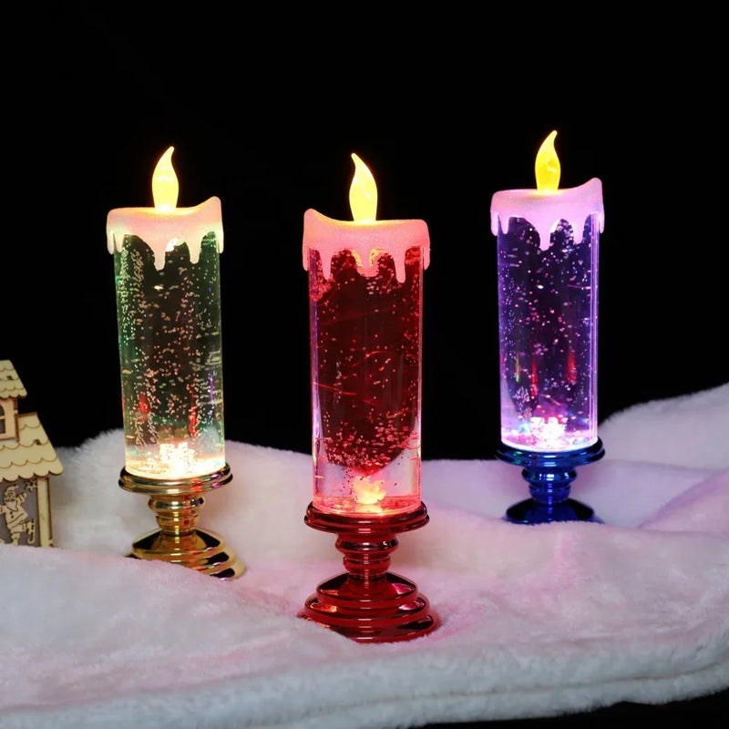 LED Candle Lights for Home Glitter Swirl Color Changing