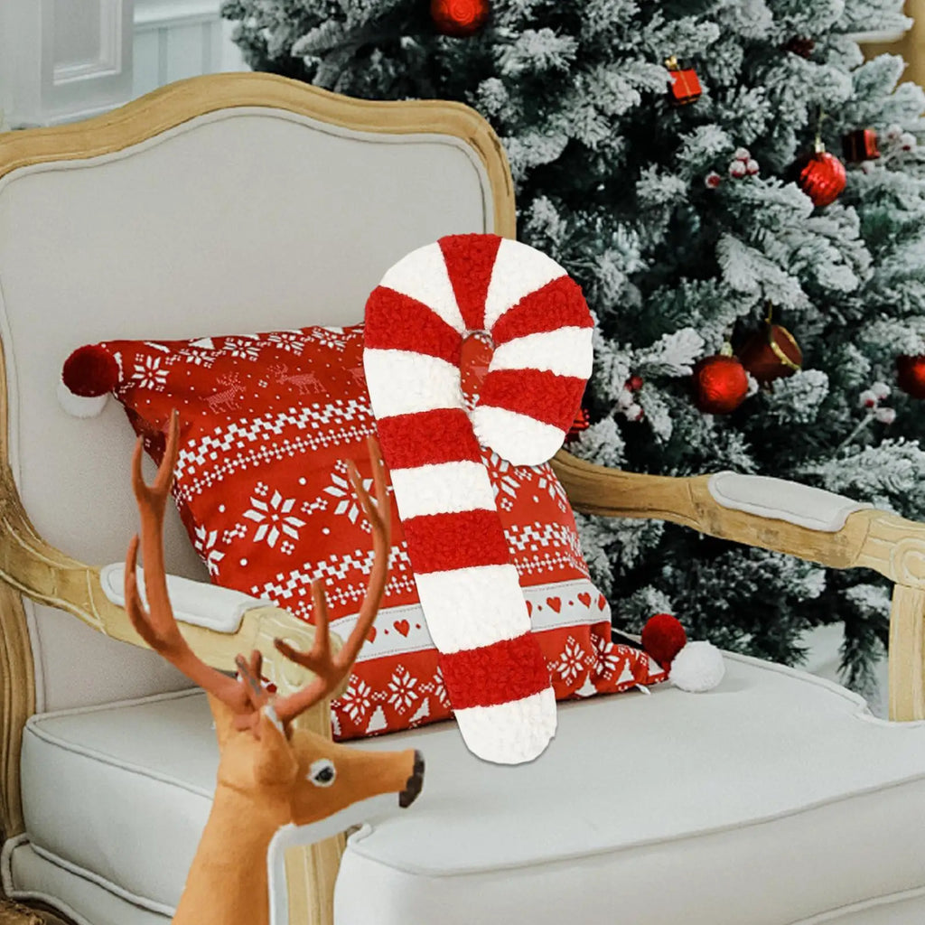 Christmas Candy Cane Pillow Decorative Sofa