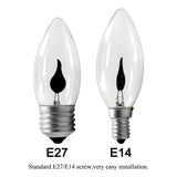 4-Pack Decorative LED Candle Bulbs Flickering Flame Effect