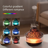 Glacier Lava Humidifier with 7-Color LED, Realistic Flame, Aroma Diffuser