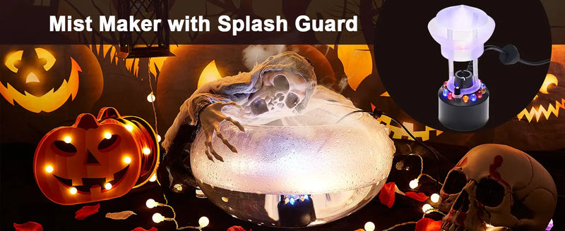Halloween Mist Maker LED Fogger for Spooky Decorations