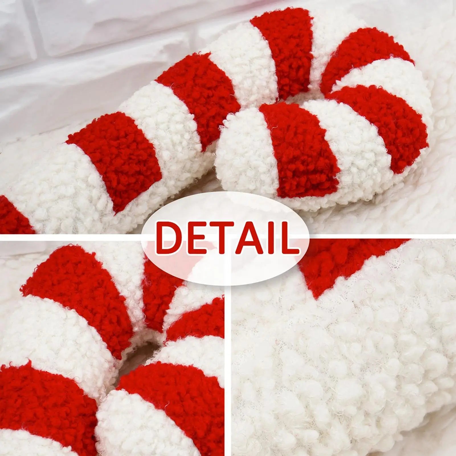 Christmas Candy Cane Pillow Decorative Sofa