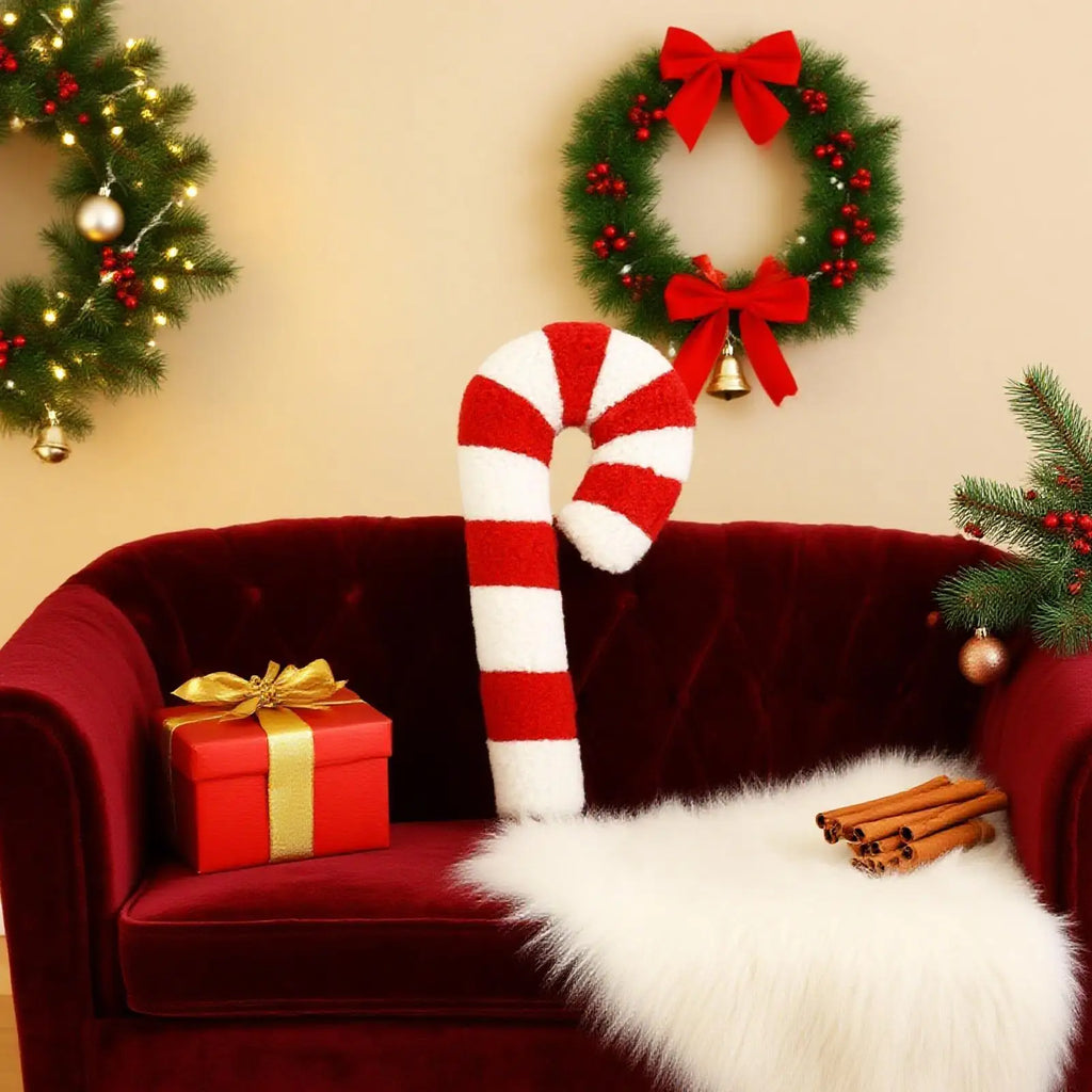 Christmas Candy Cane Pillow Decorative Sofa