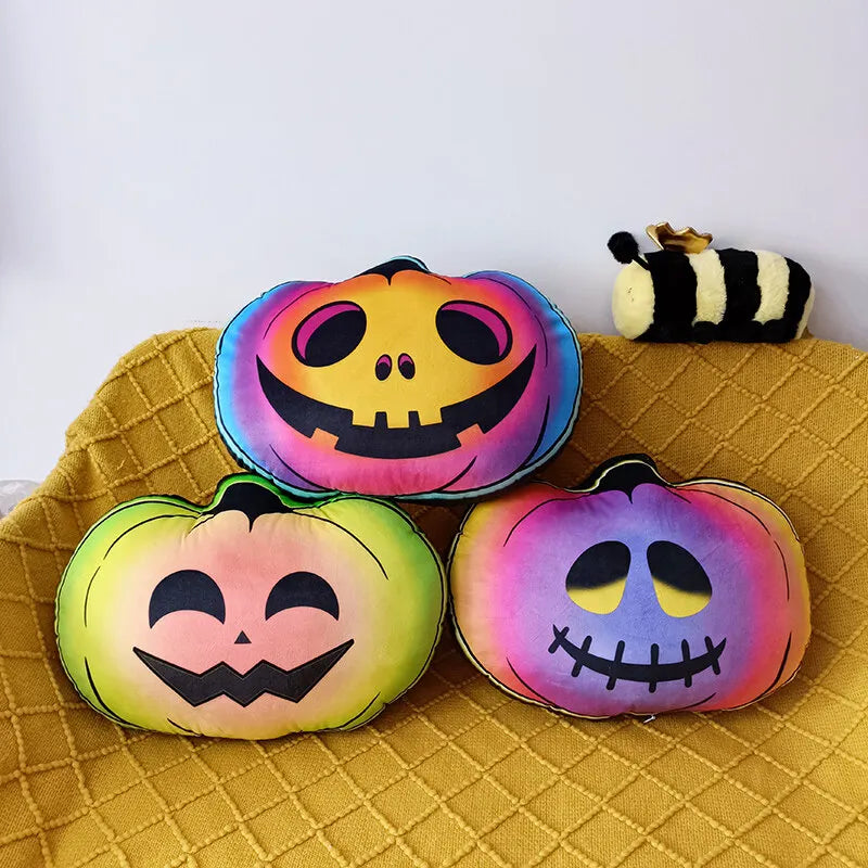 Spooky Soft Ghost & Pumpkin Cushion for Halloween Decor