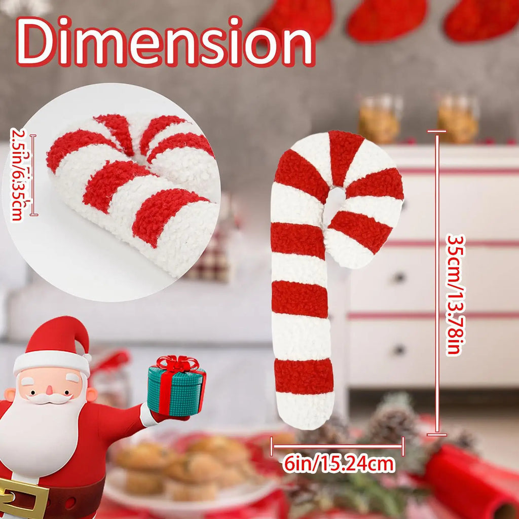 Christmas Candy Cane Pillow Decorative Sofa