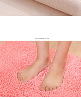 Chenille Bathroom Rug Soft Absorbent Non-Slip Floor Mat