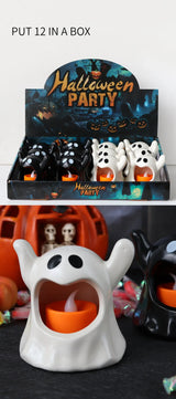 Flameless Ghost Candle LED Lamp – Spooky Halloween Decor