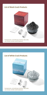 Glacier Lava Humidifier with 7-Color LED, Realistic Flame, Aroma Diffuser