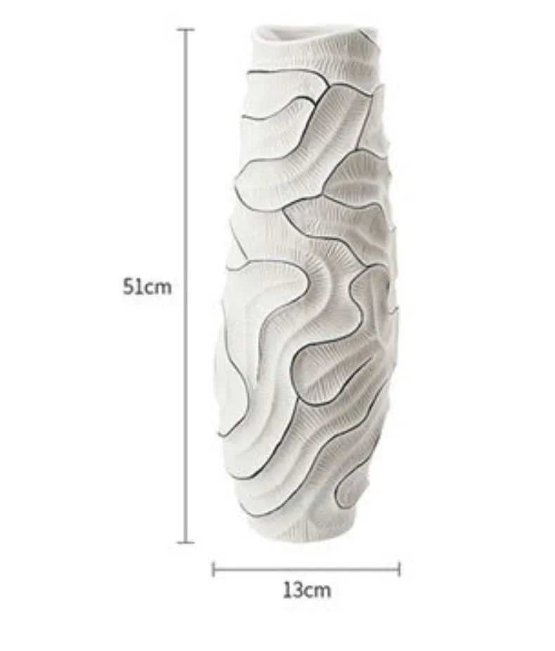 Elegant Nordic Ceramic Vase | Large Minimalist Decorative Container for Modern Décor🏺