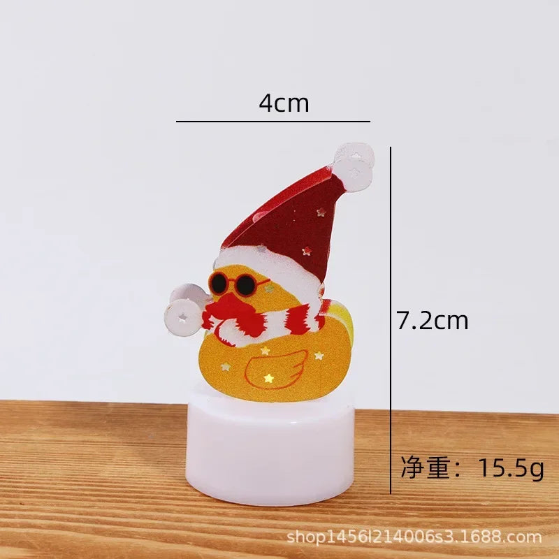 LED Electronic Candle Lights Christmas Trees Santa Claus Snowmen