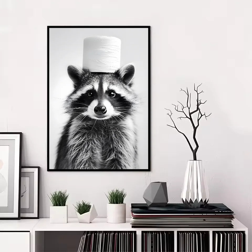 Funny Animal Bathroom Poster | Modern & Waterproof HD Wall Art