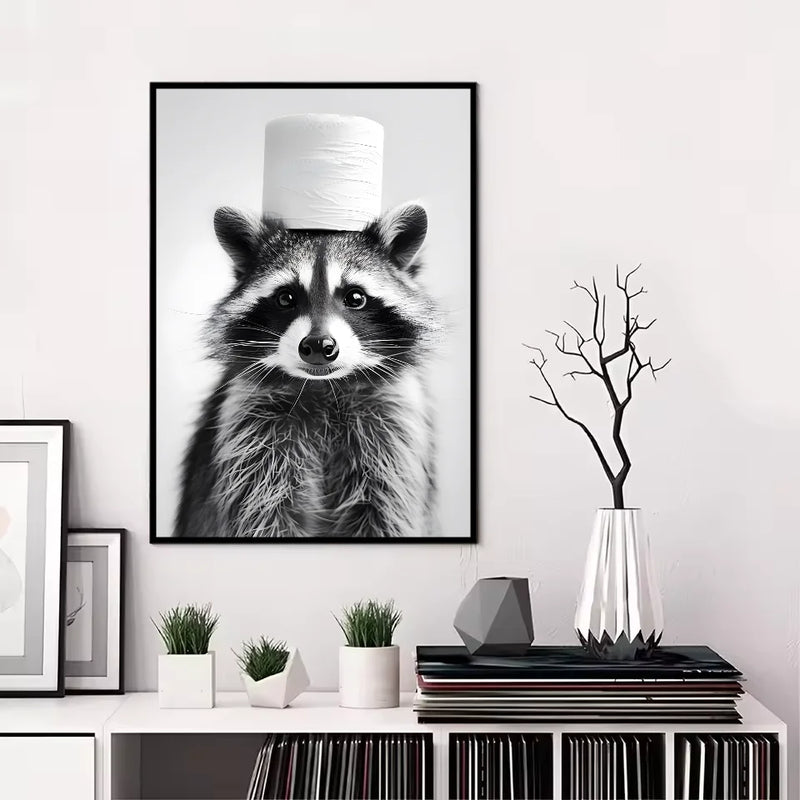Funny Animal Bathroom Poster | Modern & Waterproof HD Wall Art