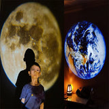 Moon and Planet Projector Mini LED Night Light Lamp