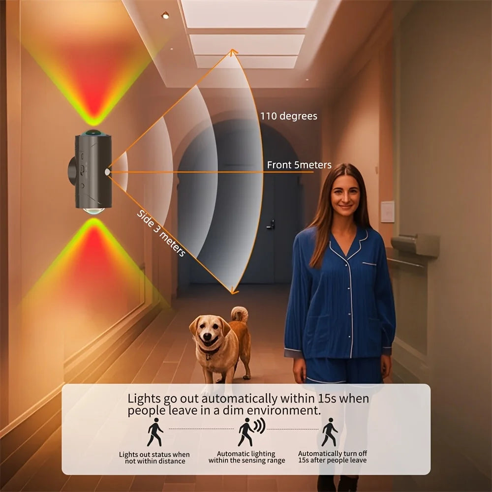 Smart Motion Sensor Night Light Type-C Rechargeable LED